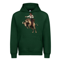 Forest Green Cowboy bull rodeo Urban Hoodie - HowdyJamesFarm