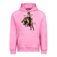 Fuchsia Pink Cowboy bull rodeo Urban Hoodie - HowdyJamesFarm