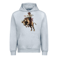 Heather Grey Cowboy bull rodeo Urban Hoodie - HowdyJamesFarm