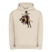 Pigment French Oak Cowboy bull rodeo Urban Hoodie - HowdyJamesFarm