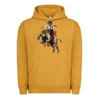Pigment Peanut Butter Cowboy bull rodeo Urban Hoodie - HowdyJamesFarm