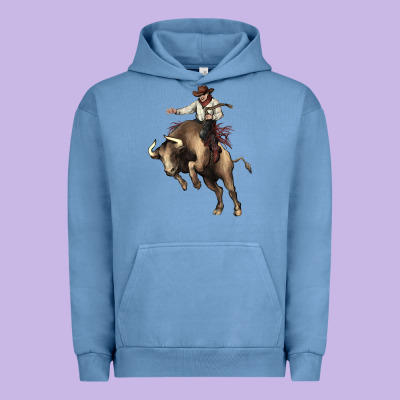 Cowboy Bull Rodeo Urban Hoodie Designed By Howdyjamesfarm