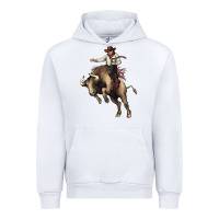 White Cowboy bull rodeo Urban Hoodie - HowdyJamesFarm