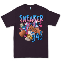 Plum Sneaker girl afro woman Premium Tee - RanaPortraitStore
