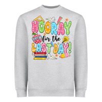 Heather Grey hooray for the last day black Heavyweight Sweatshirt - JahusDesignShop