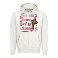 Oatmeal Heather on the third day  he rose Zipper Hoodie - MaliasSmallBusiness