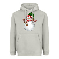Moon Dust Snowman Heavyweight Hoodie - NancyCooperArtShop