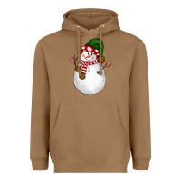 Toasted Coconut Snowman Heavyweight Hoodie - NancyCooperArtShop