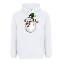 White Snowman Heavyweight Hoodie - NancyCooperArtShop