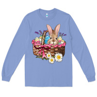 Colony Blue easter bunny and basket Long Sleeve Tee - AdoDesignShop