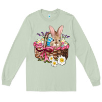 Matcha easter bunny and basket Long Sleeve Tee - AdoDesignShop