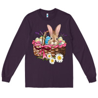 Plum easter bunny and basket Long Sleeve Tee - AdoDesignShop