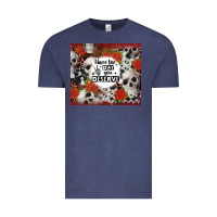 Vintage Denim have the day you deserve skull and rose Vintage Tee - JahusDesignShop
