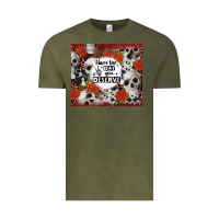 Vintage Olive have the day you deserve skull and rose Vintage Tee - JahusDesignShop