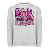 Heather Grey halloween boo with cancer ribbon breast cancer sca Heavyweight Sweatshirt - AdoDesignShop