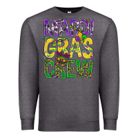 Charcoal Heather Mardi Gras crew Premium Sweatshirt - BundleAndBundleShop