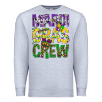 Heather Grey Mardi Gras crew Premium Sweatshirt - BundleAndBundleShop