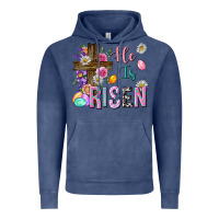 Vintage Denim he is risen easter Vintage Hoodie - Neo Western
