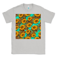 Moon Dust sunflowers and leopard western seamless pattern Classic Tee - BundleAndBundleShop