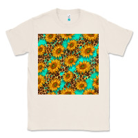 Natural sunflowers and leopard western seamless pattern Classic Tee - BundleAndBundleShop