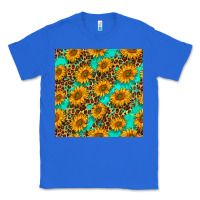 True Royal sunflowers and leopard western seamless pattern Classic Tee - BundleAndBundleShop
