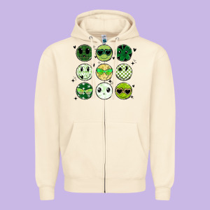Funny St Patrick's Day Zipper Hoodie Designed By Maliassmallbusiness