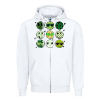 White funny st patrick's day Zipper Hoodie - MaliasSmallBusiness