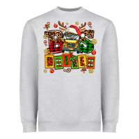 Heather Grey bus driver chrıstmas Heavyweight Sweatshirt - AdoDesignShop