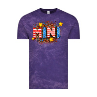 Cloud Purple usa mini  leopard background Vintage Tee - AdoDesignShop