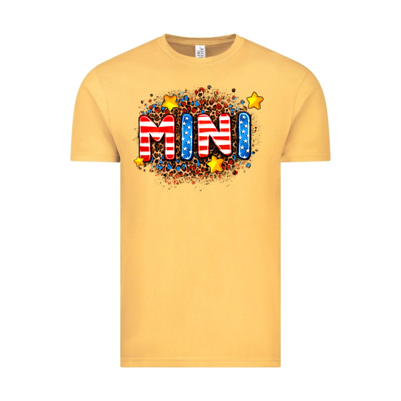 Usa Mini  Leopard Background Vintage Tee by AdoDesignShop | Teevron