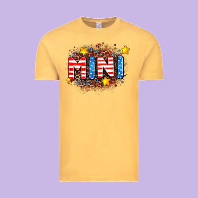 Usa Mini  Leopard Background Vintage Tee Designed By Adodesignshop