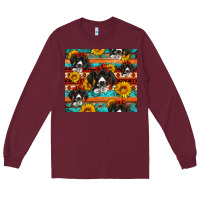 Burgundy western german shorthaired pointer Long Sleeve Tee - Artiststas