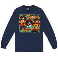 Navy western german shorthaired pointer Long Sleeve Tee - Artiststas