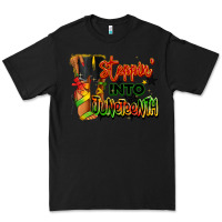 Black Steppin' into Juneteenth black fashion girl Premium Tee - RanaPortraitStore
