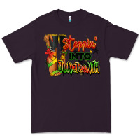 Plum Steppin' into Juneteenth black fashion girl Premium Tee - RanaPortraitStore