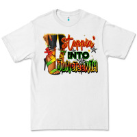 White Steppin' into Juneteenth black fashion girl Premium Tee - RanaPortraitStore