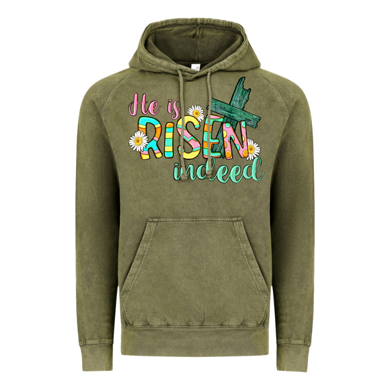 He Is Risen Indeed Easter Vintage Hoodie by CowGirlArtShop | Teevron