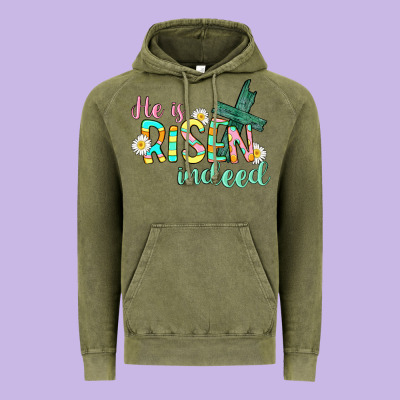 He Is Risen Indeed Easter Vintage Hoodie Designed By Cowgirlartshop