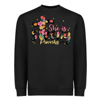 Black she is strong proverbs 31 25 Heavyweight Sweatshirt - JahusDesignShop