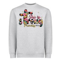 Heather Grey she is strong proverbs 31 25 Heavyweight Sweatshirt - JahusDesignShop