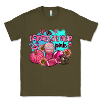 Army Green in october we wear pink american football Classic Tee - AdoDesignShop