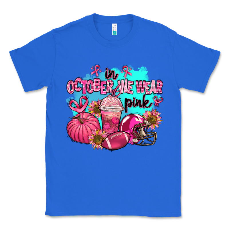 In October We Wear Pink American Football Classic Tee by AdoDesignShop | Teevron