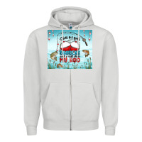 Dove Grey show me your bobbers and i will show my rod Zipper Hoodie - MaliasSmallBusiness