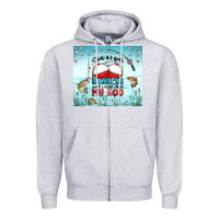 Heather Grey show me your bobbers and i will show my rod Zipper Hoodie - MaliasSmallBusiness