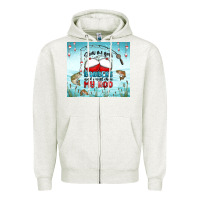 Oatmeal Heather show me your bobbers and i will show my rod Zipper Hoodie - MaliasSmallBusiness