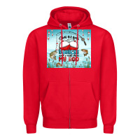 Red show me your bobbers and i will show my rod Zipper Hoodie - MaliasSmallBusiness