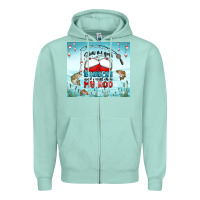 Seafoam show me your bobbers and i will show my rod Zipper Hoodie - MaliasSmallBusiness
