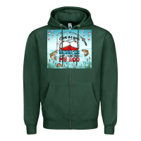 Sports Green show me your bobbers and i will show my rod Zipper Hoodie - MaliasSmallBusiness