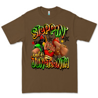 Cacao Steppin' into Juneteenth sneaker and heel afro wom Premium Tee - RanaPortraitStore