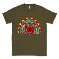 Army Green firefighter rainbow Classic Tee - Artiststas